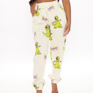 rawr reptar graphic sweatpants